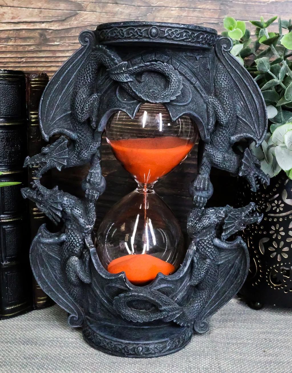 Invertible Four Elemental Dragons Figurine Dragon Hourglass Sandtimer