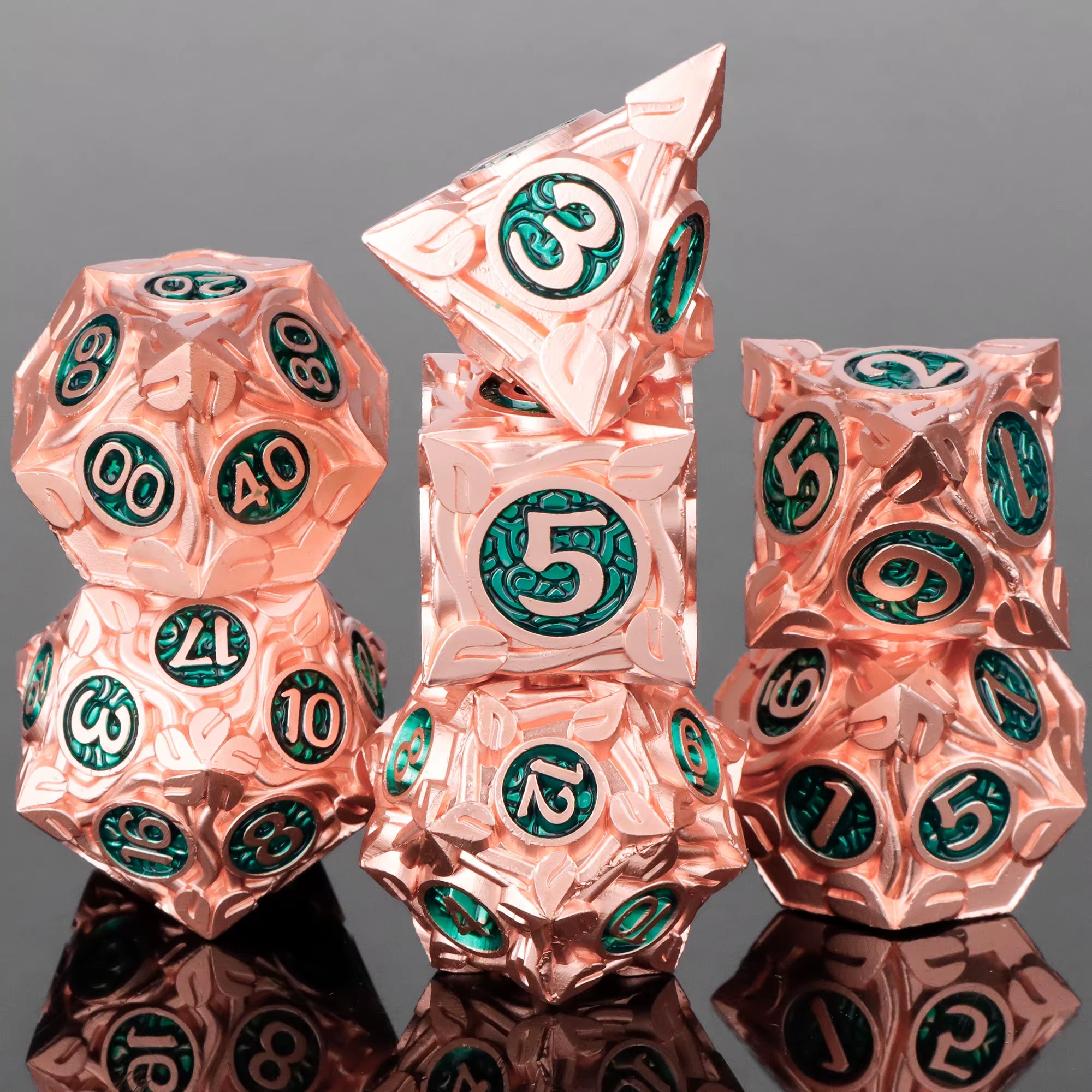 Dnd Skull&Dragon Metal Dice Set, Metal Sharp Edge Dice for Dungeons and Dragons, Polyhedral Dice for Table Games, Dnd Metal Dice