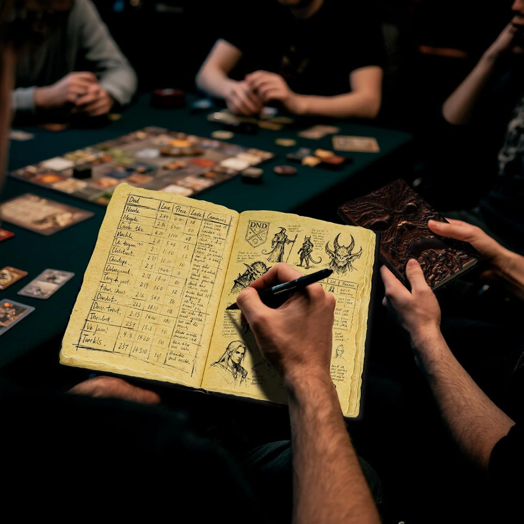 Necronomicon Horror Journal – Faux Leather DND Spellbook Notebook with 120 Pages