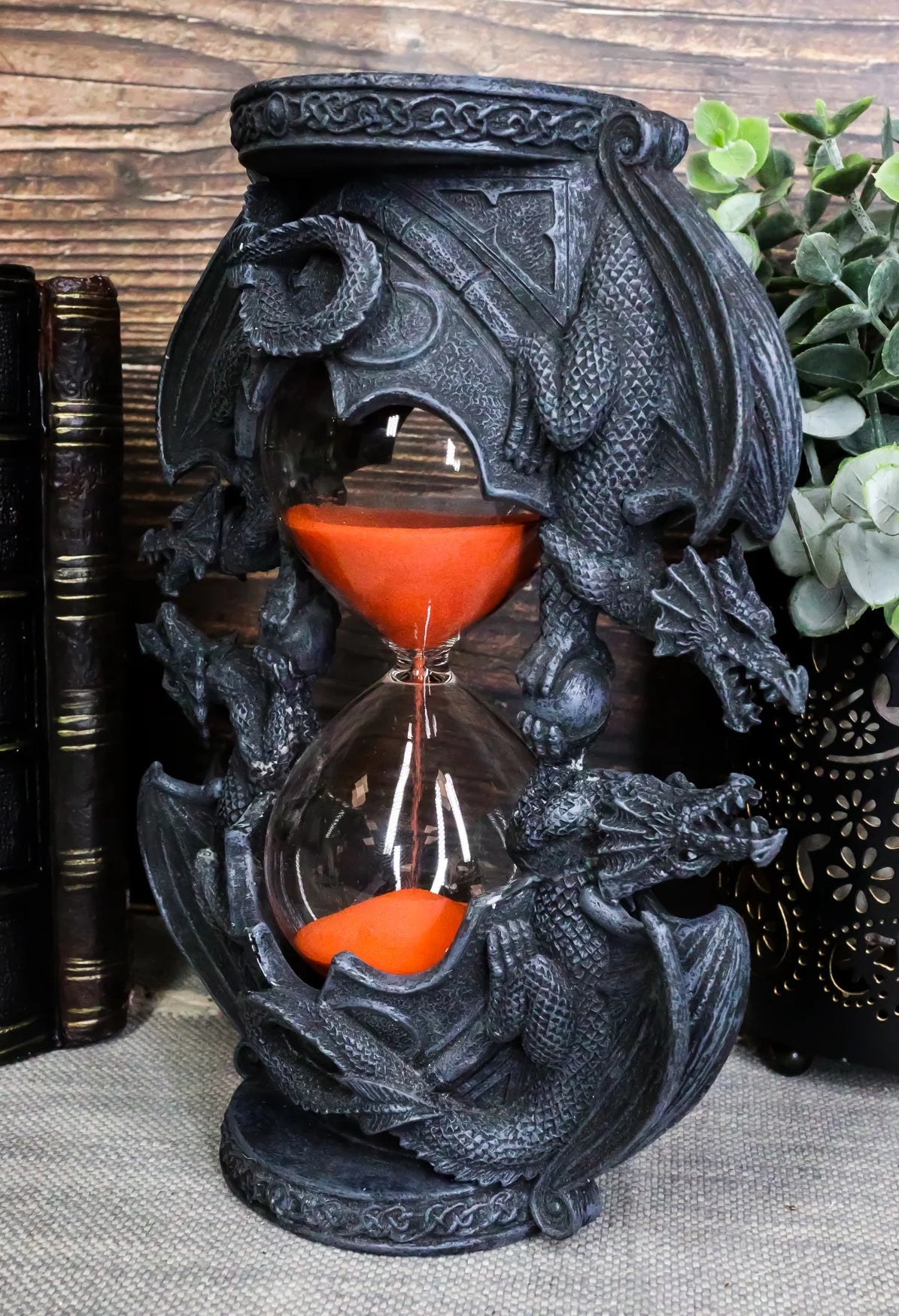 Invertible Four Elemental Dragons Figurine Dragon Hourglass Sandtimer