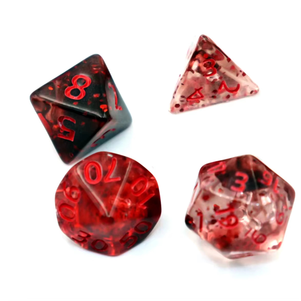 7Pcs Set Crystal Style DND Dice Set Polyhedral Table Game Dice Role-Playing RPG Dice