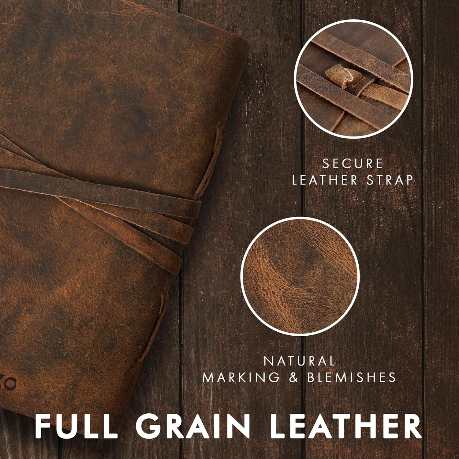 Leather Journal Notebook Leather Bound Journal for Men Lined Writing Journals for Women, Small Travel Journal Diary Pen Gift Set (7X9)