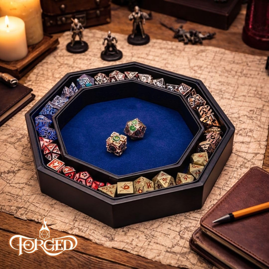 Dice Arena Rolling Tray and Storage Compatible with Any Dice Game, D&D and RPG Gaming