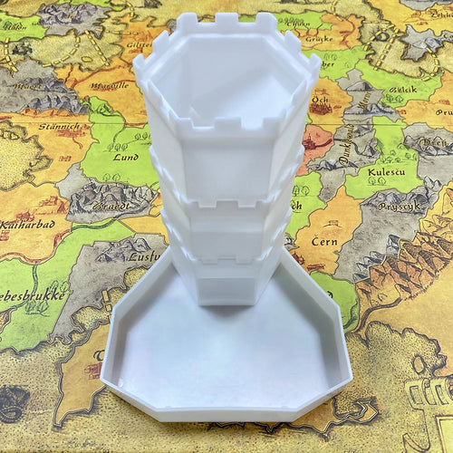 Bricks Castle Dice Tower Dice Rolling Tray Tower - Perfect for D&D Game RPG and Tabletop Gaming Best Gift