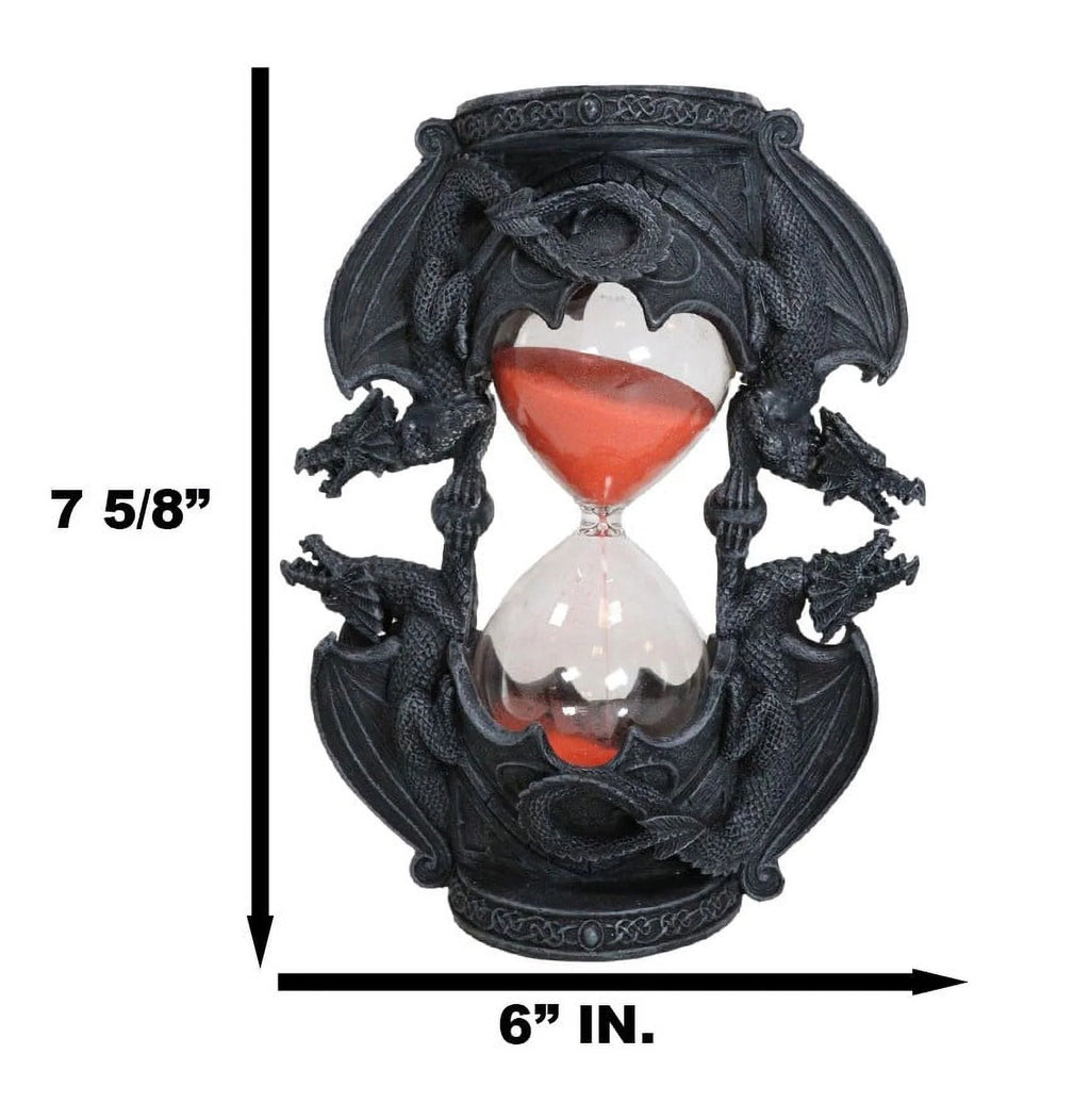 Invertible Four Elemental Dragons Figurine Dragon Hourglass Sandtimer