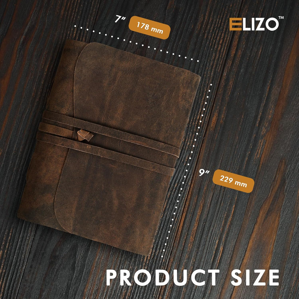 Leather Journal Notebook Leather Bound Journal for Men Lined Writing Journals for Women, Small Travel Journal Diary Pen Gift Set (7X9)